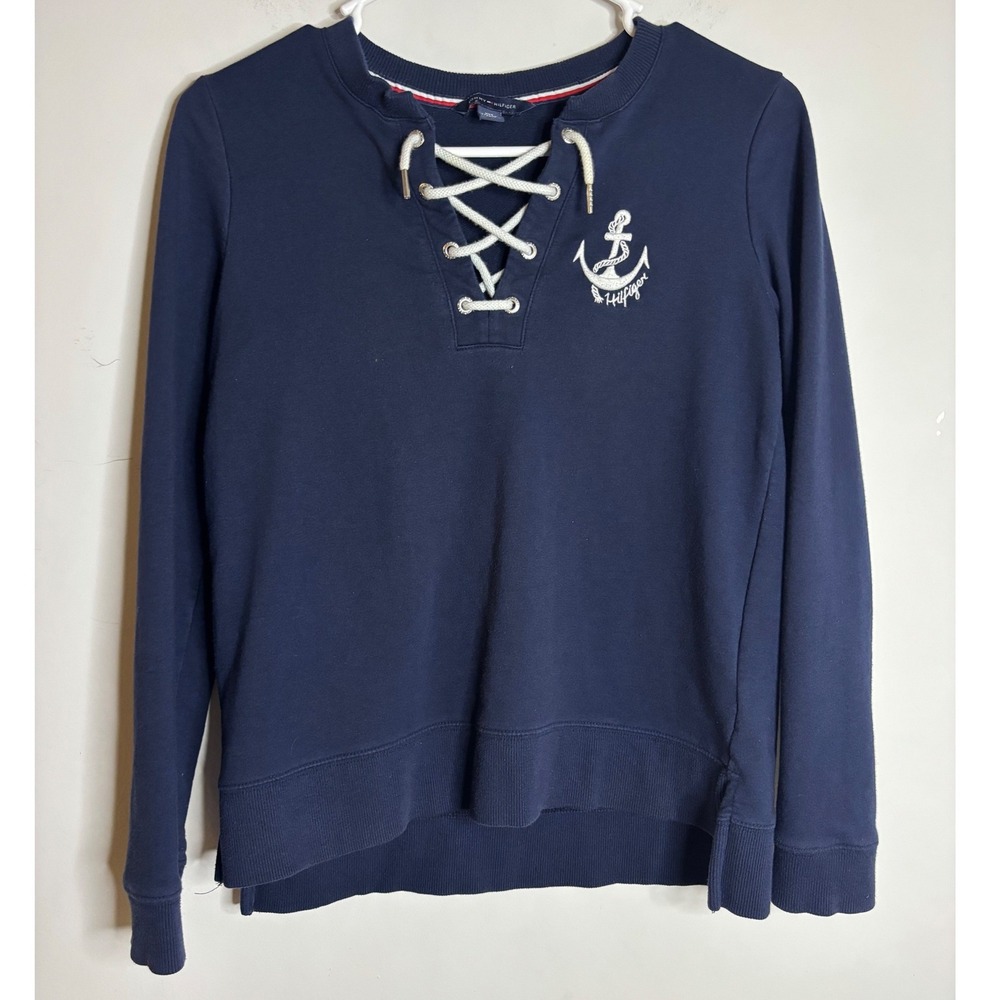 Tommy Hilfiger Navy Sweatshirt Women XXS